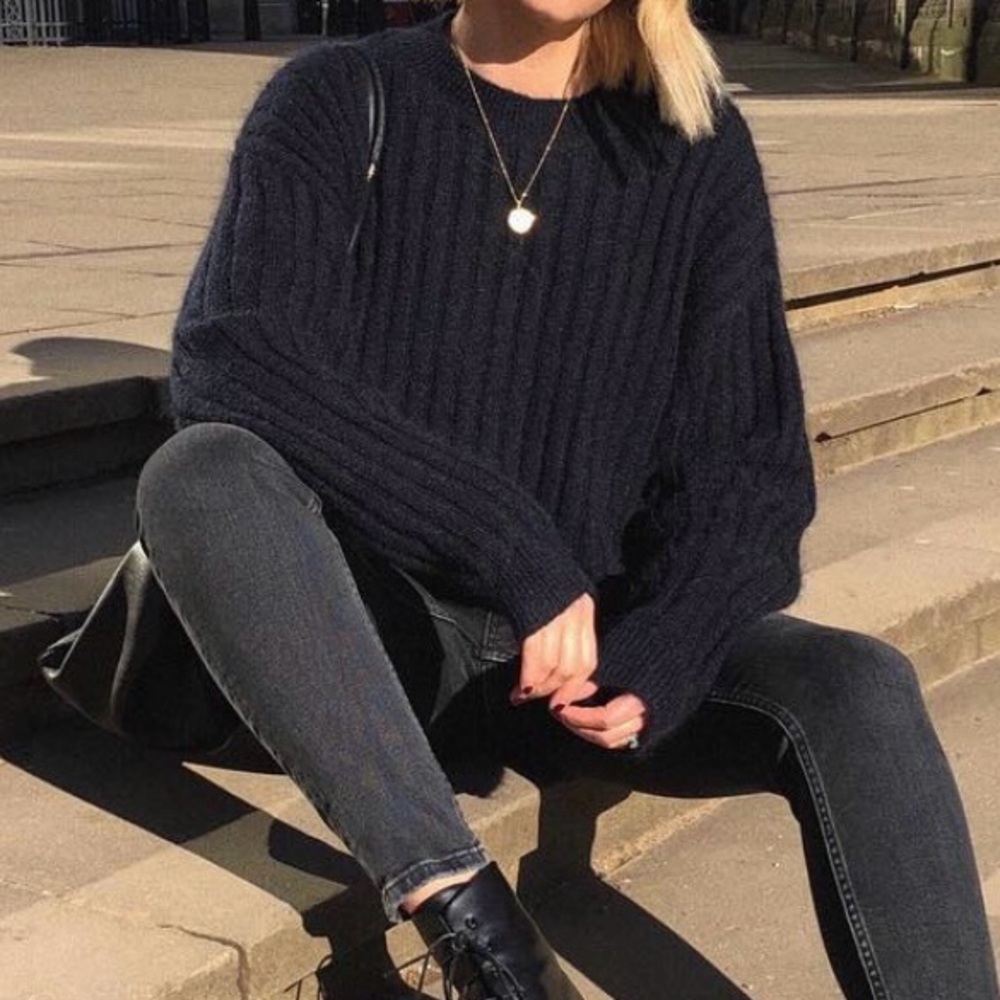 H&M Premium Mohair/wool blend ribbed sweater